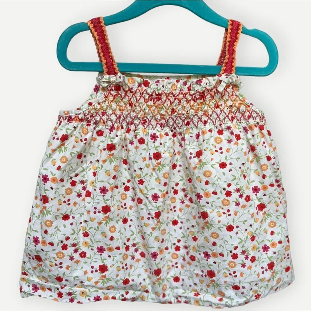 Gymboree Girls Kids Sleeveless Flowy Floral Cotton Tank Shirt. Top. 5. 5T.
